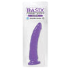 Basix Rubber Works 7 inches Slim Dong With Suction Cup Purple