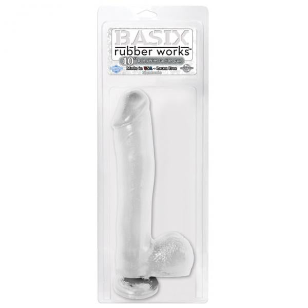 Basix Dong Suction Cup 10 Inch Clear