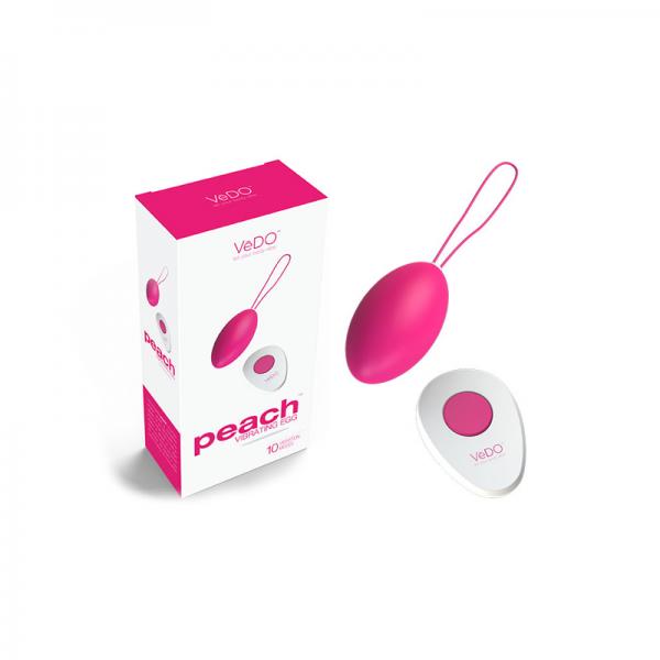 Vedo Peach Rechargeable Egg Vibe Foxy Pink