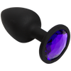 Booty Bling Small Black Plug Purple Stone