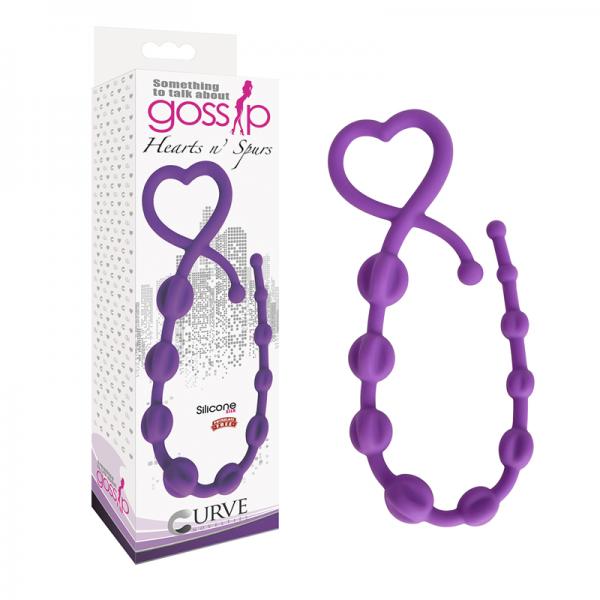 Gossip Hearts N Spurs Violet Purple Anal Beads